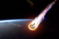 an image of a comet hitting the earth